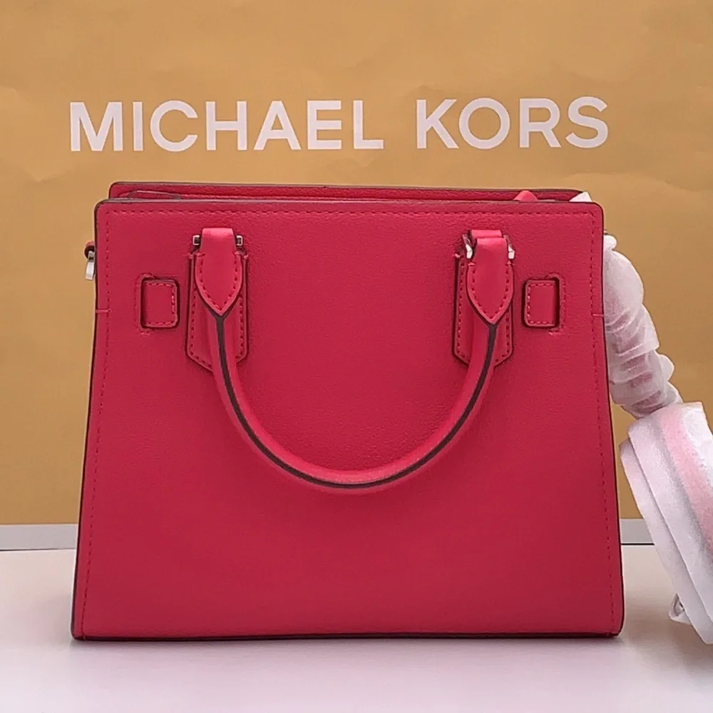 Michael Kors Hamilton Small Satchel Shoulder Crossbody Bag  Electric Pink Multi